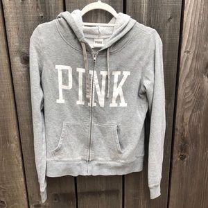 Pink Victoria Secret zip up hoodie jacket